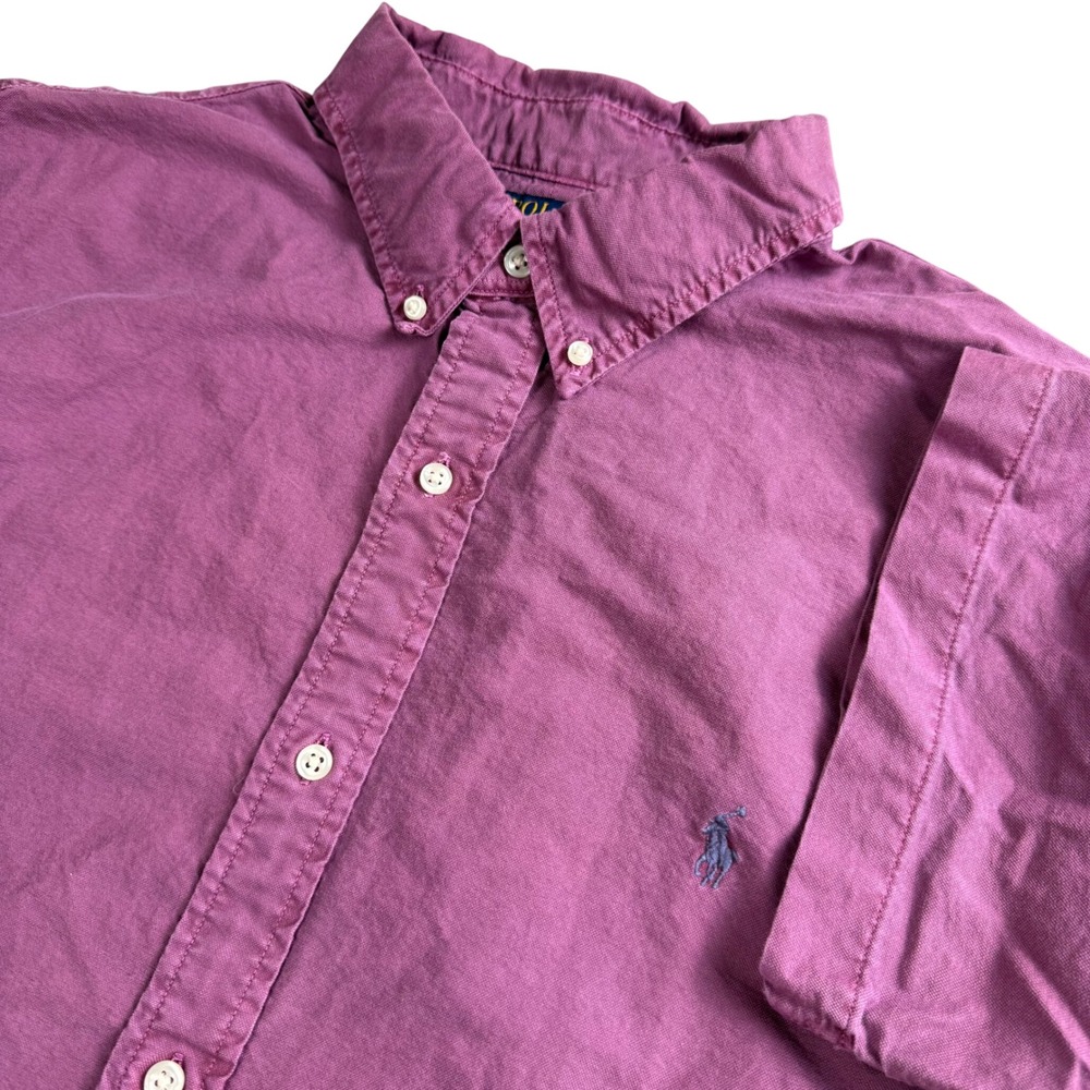 Polo Ralph Lauren Shirt Men XXL Purple Short Sleeve Classic Fit Cotton Preppy